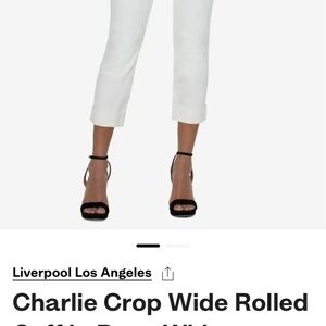 Liverpool white crop jean